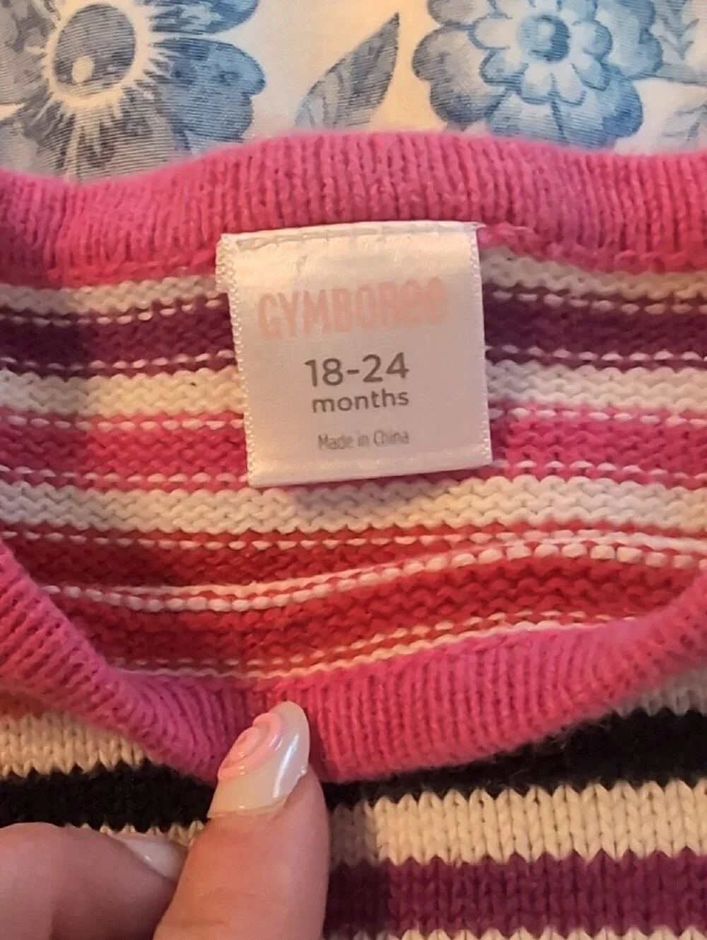 Gymboree Pink Striped Baby Sweater